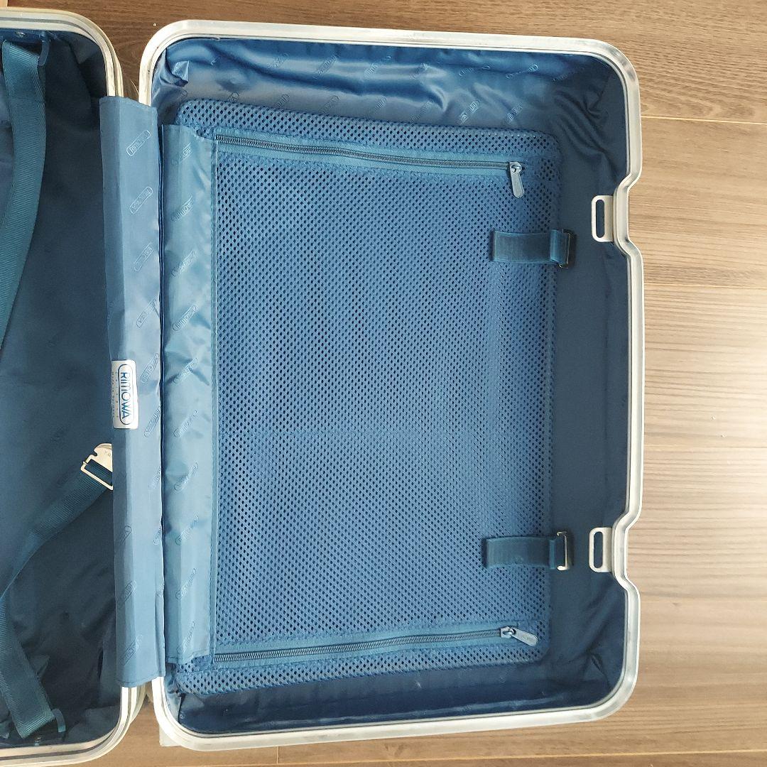 リモアキャリーケース　青ロゴ32L　シルバー アルミニウム