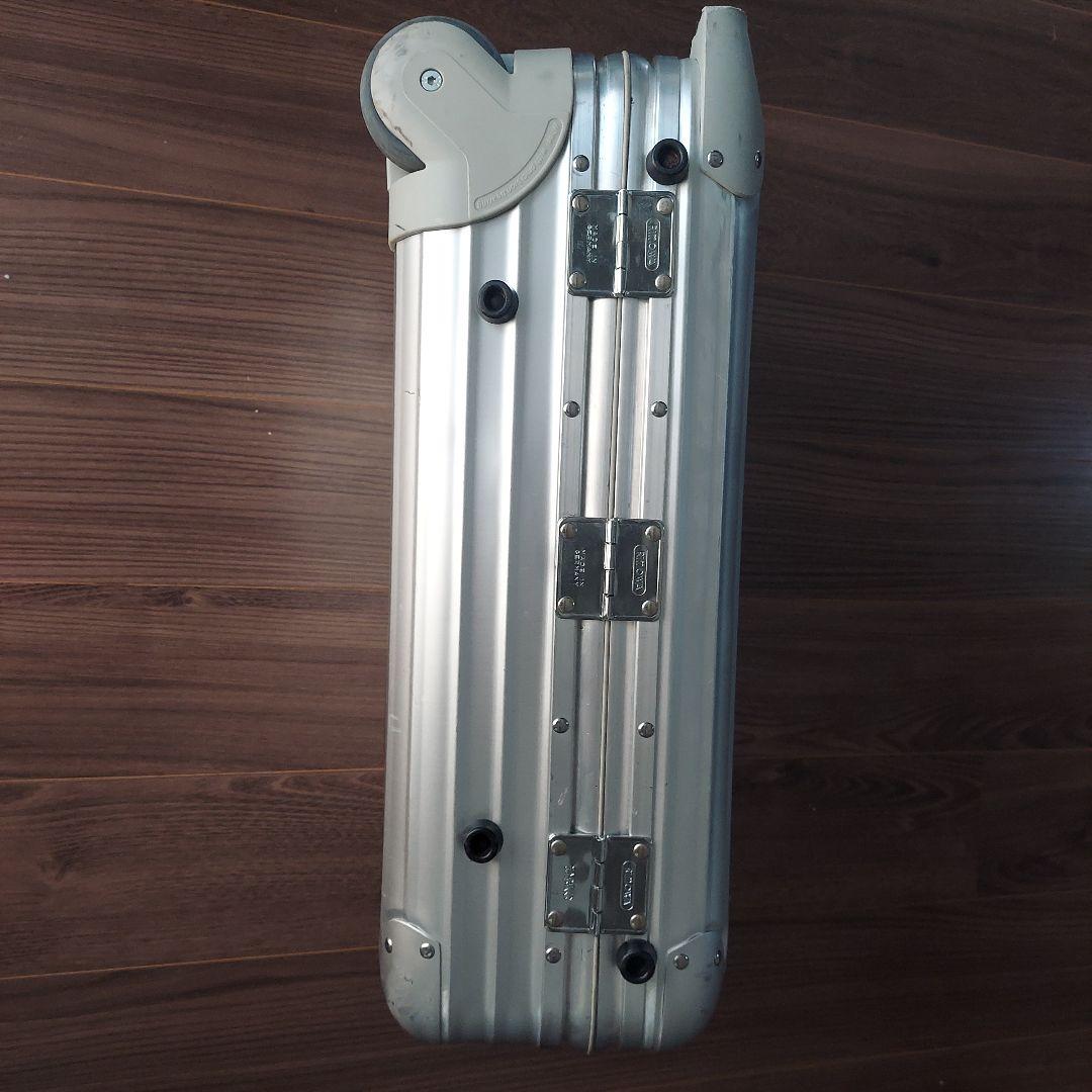 リモアキャリーケース　青ロゴ32L　シルバー アルミニウム