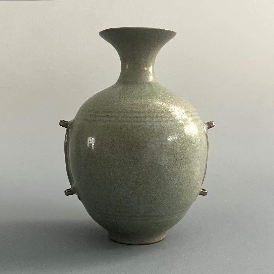 唐物 越窯青磁瓶 秘色磁 中国美術 古玩 SN10