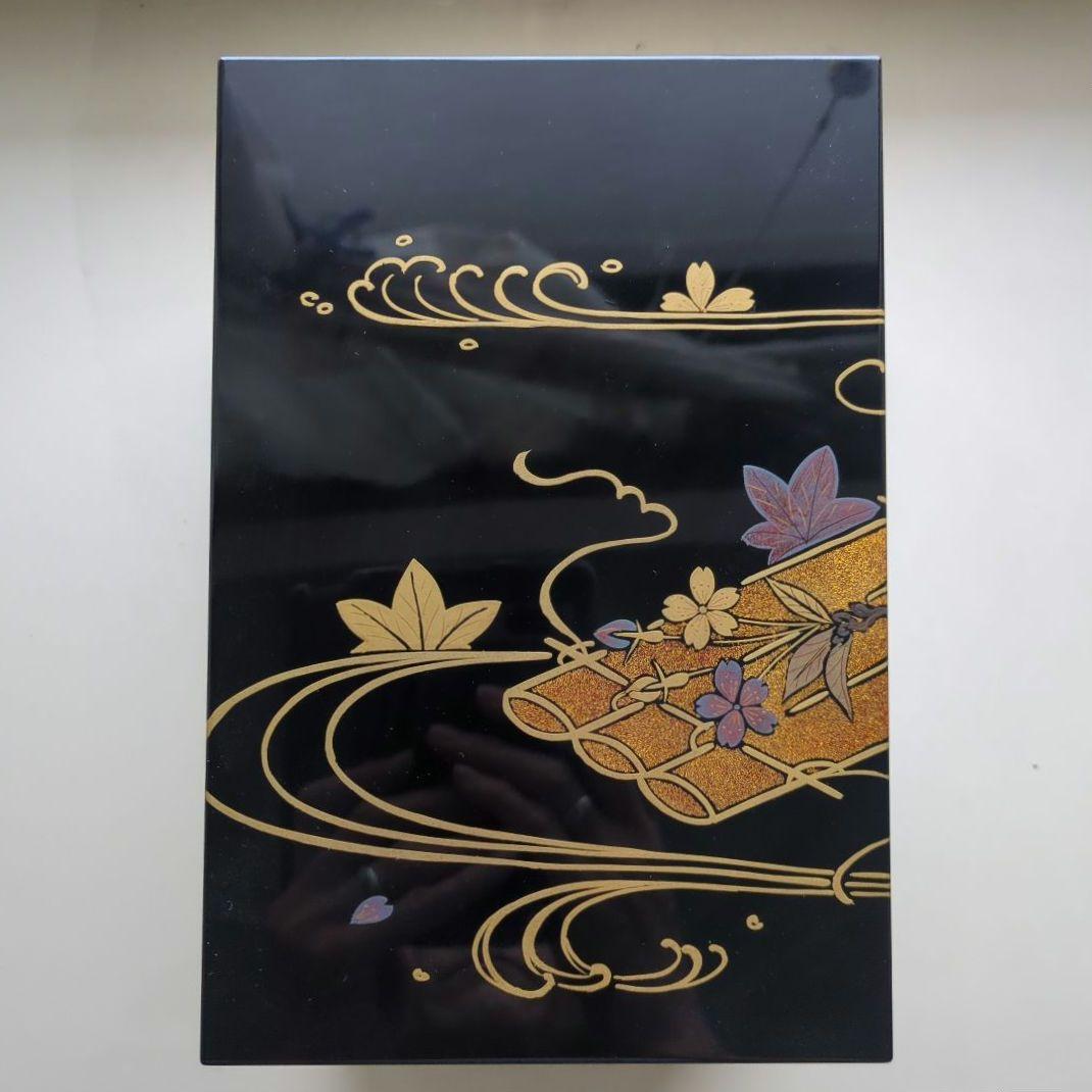 茶道具　茶箱　花筏　花筏蒔絵　久突　茶箱一式