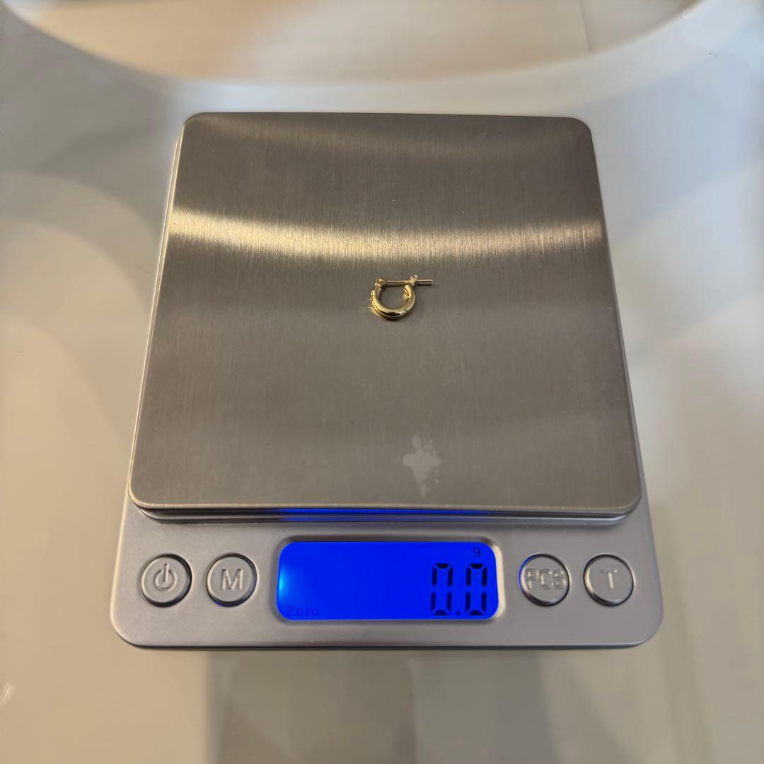 k18 フープピアス　2×10 片耳