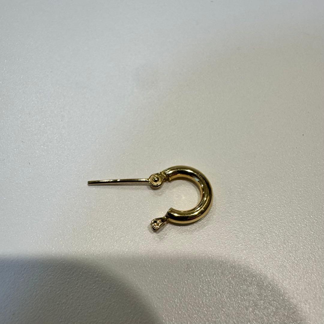 k18 フープピアス　2×10 片耳