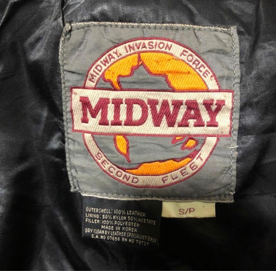 深水光太着用似❗️短丈 MIDWAY A-2 牛革 フライトジャケット 黒S