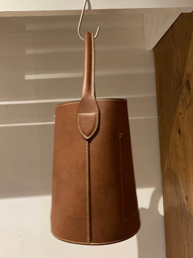 【極美品】LONGCHAMP CuirdeRussieブラウンレザーハンドバッグ
