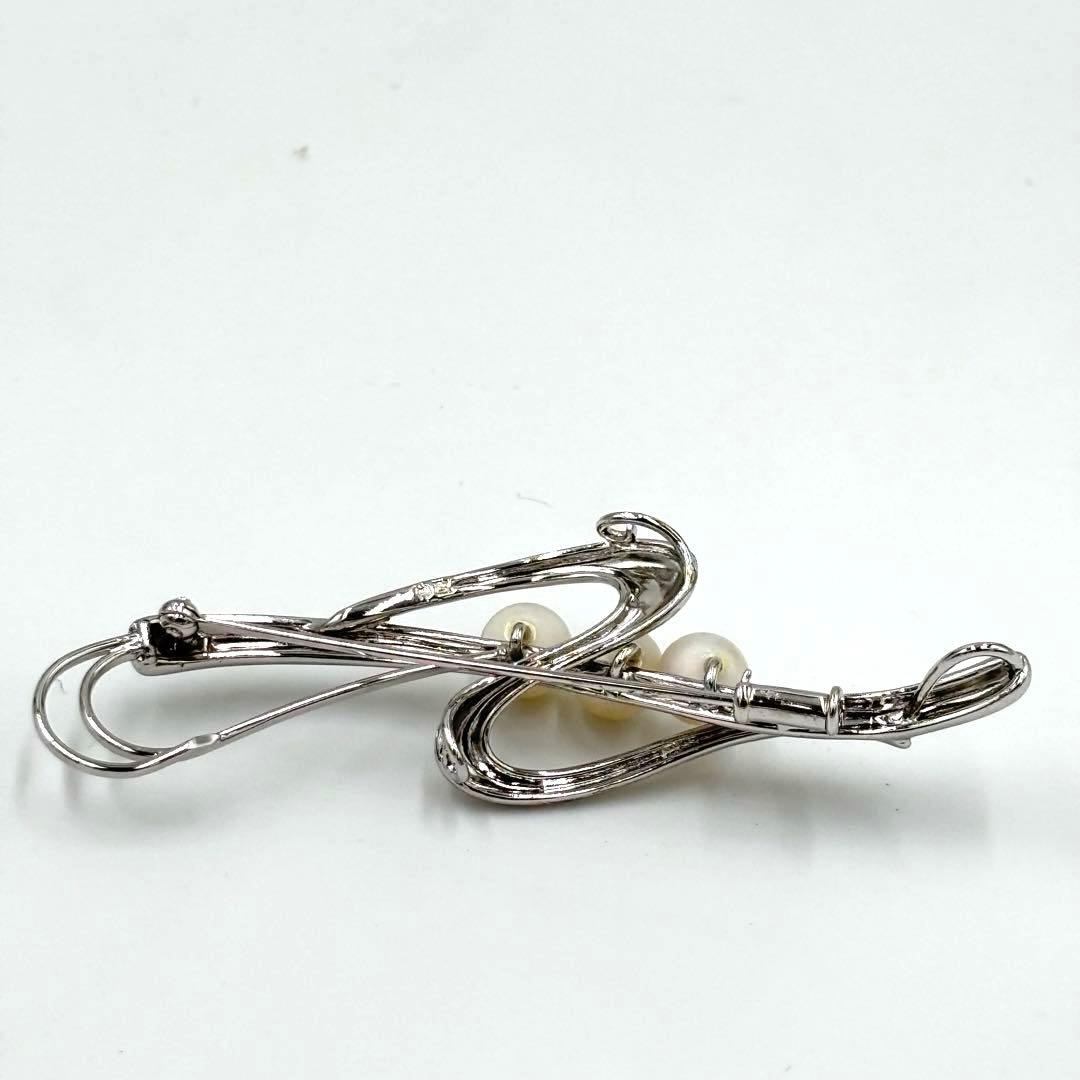 【ひかたちばな】田崎真珠 タサキ ブローチ パール アコヤ真珠シルバーSV