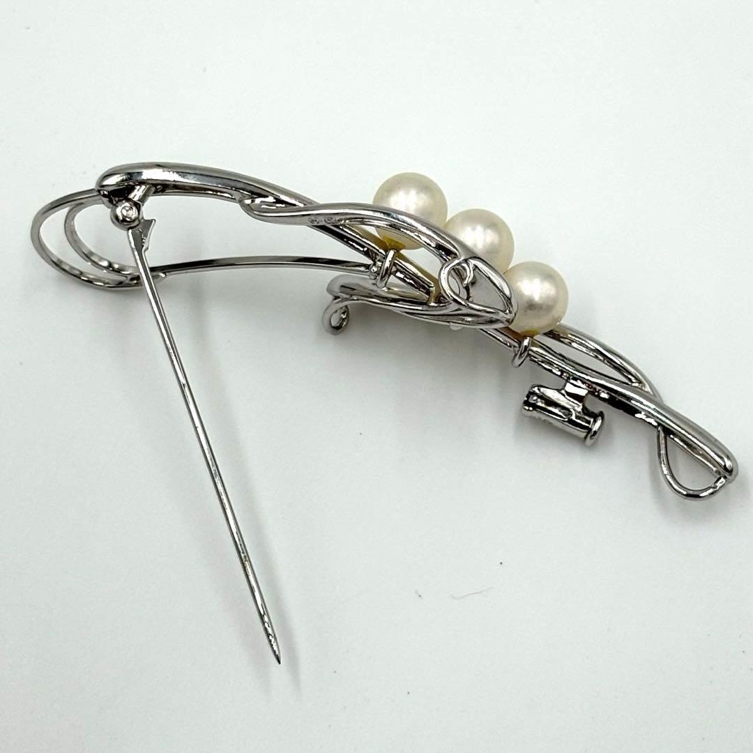 【ひかたちばな】田崎真珠 タサキ ブローチ パール アコヤ真珠シルバーSV