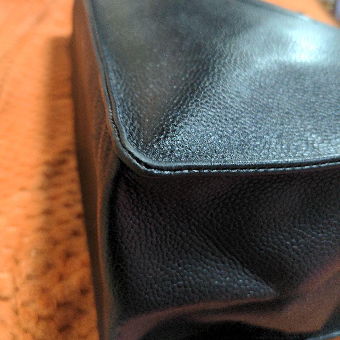 CHANEL ブラック レザー ショルダーバッグヴィンテージ