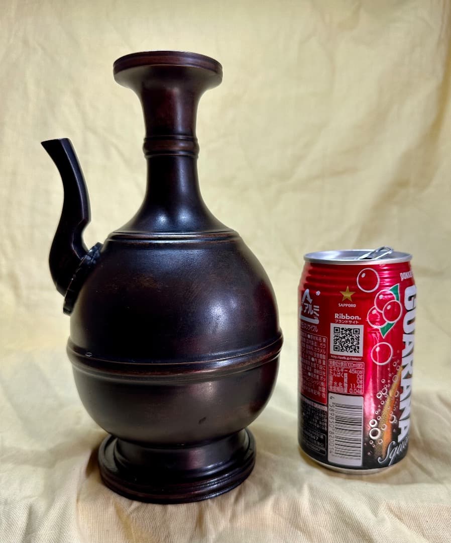 銅製・古ギリシャ型酒壺・精工華麗彫刻