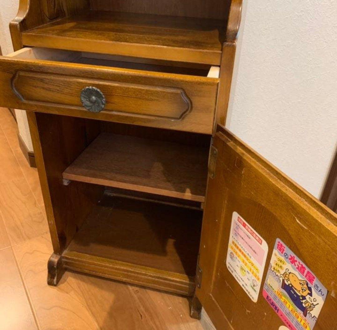 カリモク 電話台 花台　サイドテーブル