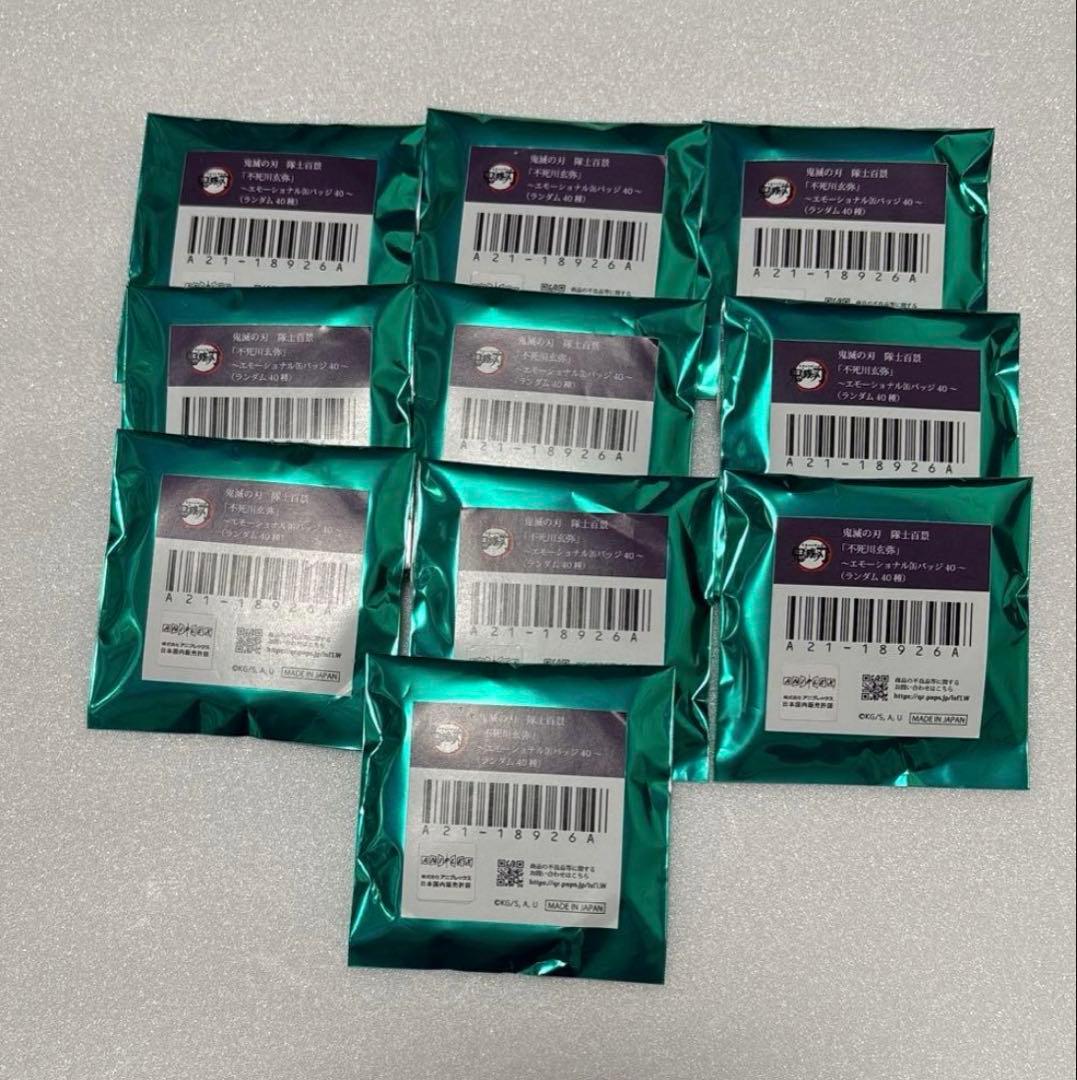 鬼滅の刃　隊士百景 エモーショナル缶バッジ　未開封 10点セット 不死川玄弥