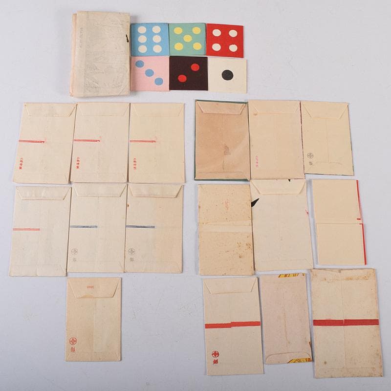 大正～昭和初期　木版画　古い御祝儀袋　ポチ袋　111枚まとめて　8719