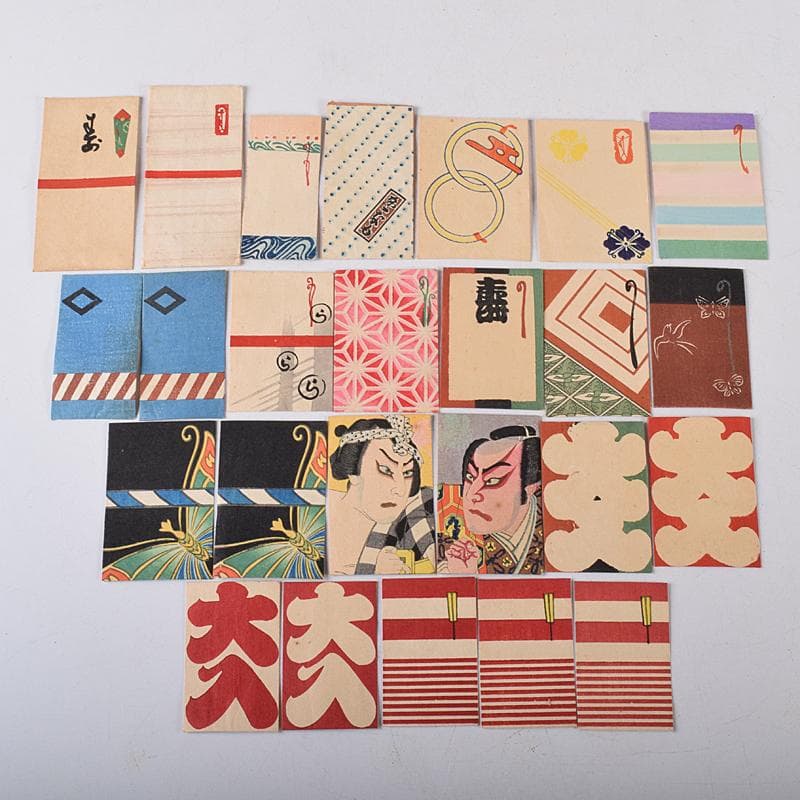 大正～昭和初期　木版画　古い御祝儀袋　ポチ袋　111枚まとめて　8719