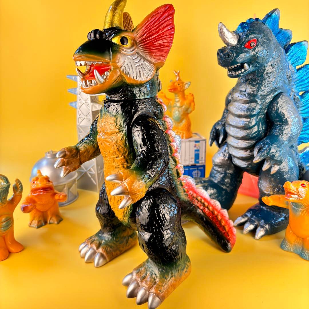 マルサン 450シリーズ キングゴドラス・ドラギラス パチ怪獣ソフビ