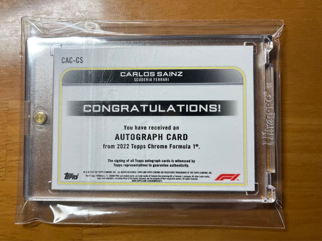 F1カード カルロスサインツ シールサインカード