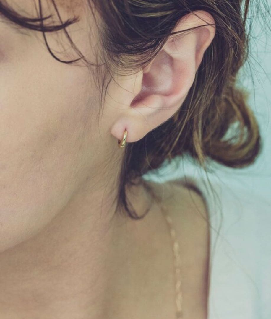 ete ピアス K18YG フープ ピアス レディース