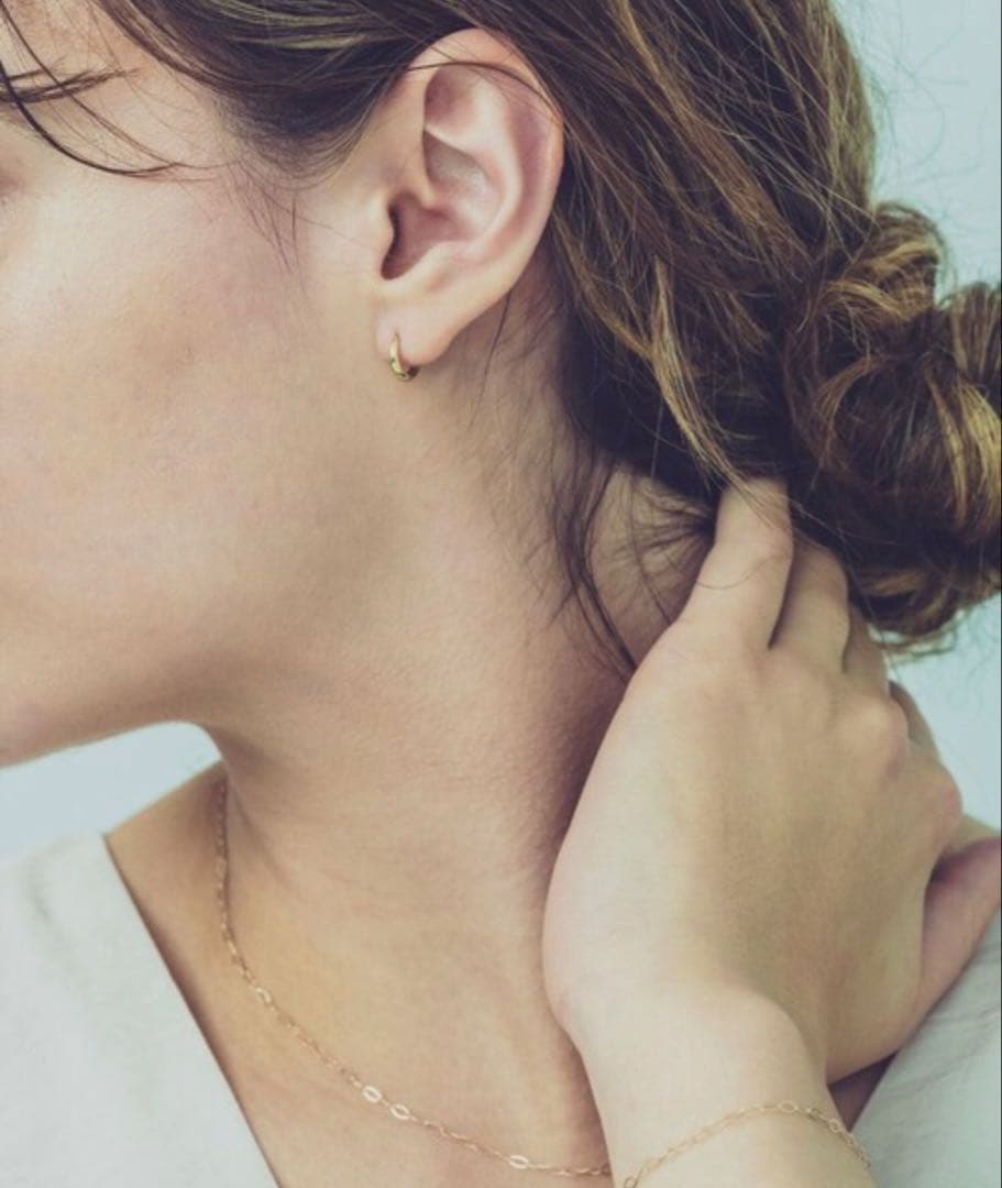 ete ピアス K18YG フープ ピアス レディース