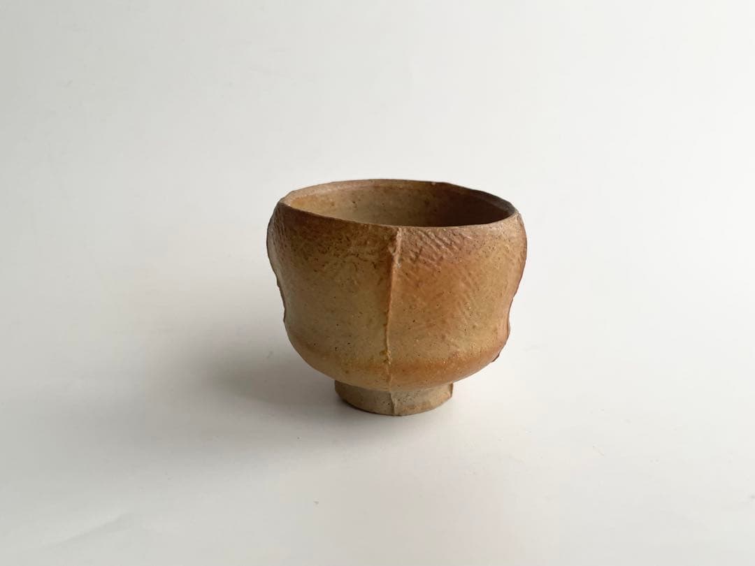 陶芸家　作家物　森陶岳　グイノミ　備前　ぐい呑　酒器　酒杯　平成6年寒風大窯