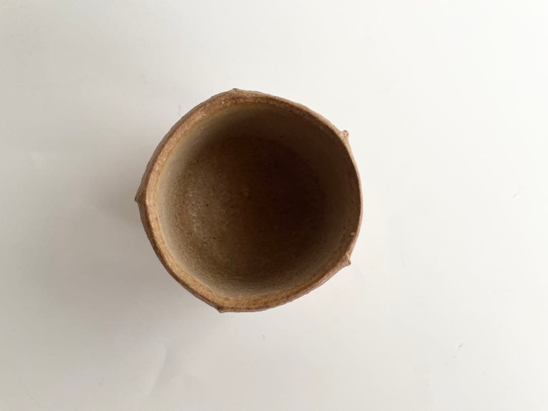 陶芸家　作家物　森陶岳　グイノミ　備前　ぐい呑　酒器　酒杯　平成6年寒風大窯