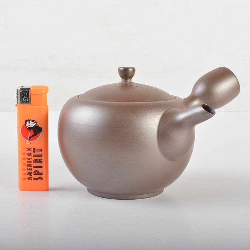 煎茶道具　萬古焼　館正規 作　横手急須　共布共箱　V　R7207