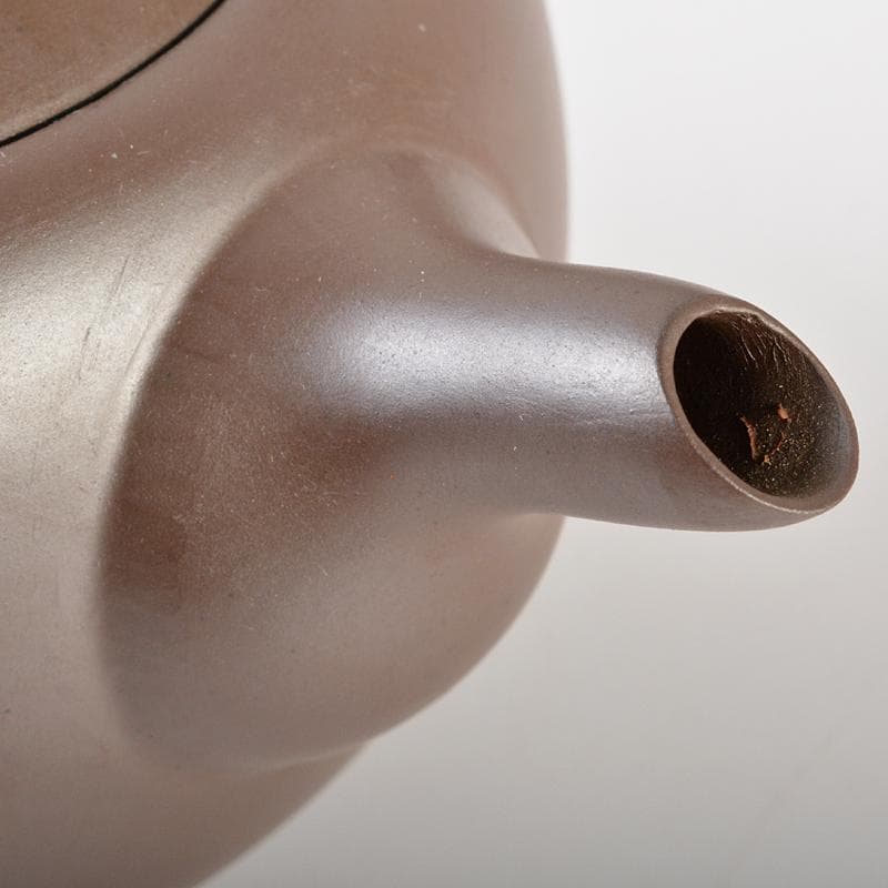 煎茶道具　萬古焼　館正規 作　横手急須　共布共箱　V　R7207