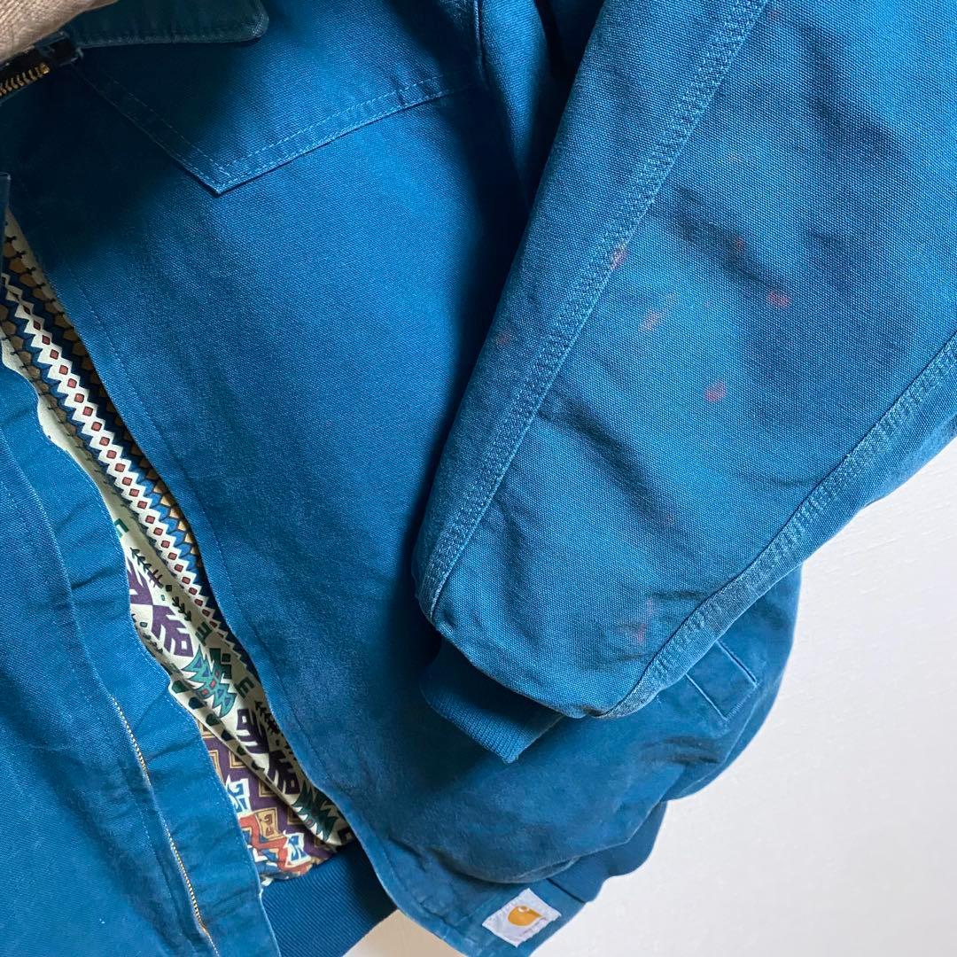 激レアサウスウエスト　カーハート　サンタフェジャケット ティールブルー USA製