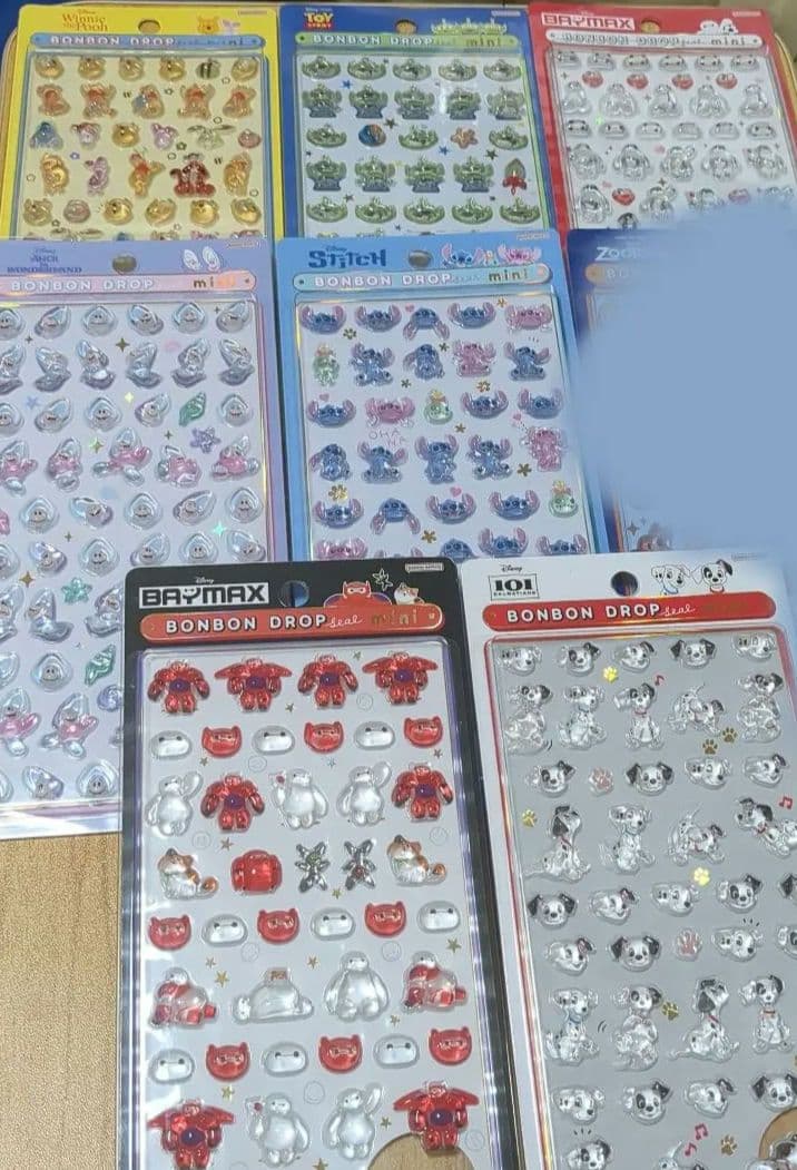 ボンボンドロップシール ミニ ディズニー7種類