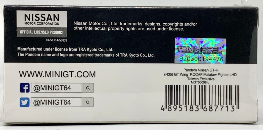 MINI GT パンデム 日産 GT-R ROCAF LHD 台湾限定 TSM