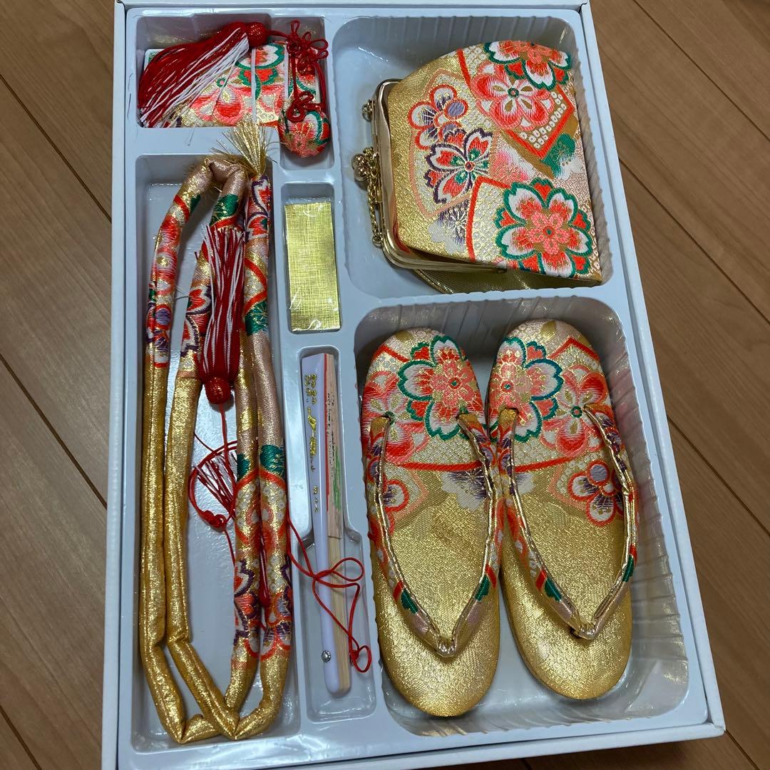 七五三着物赤正絹7歳一式