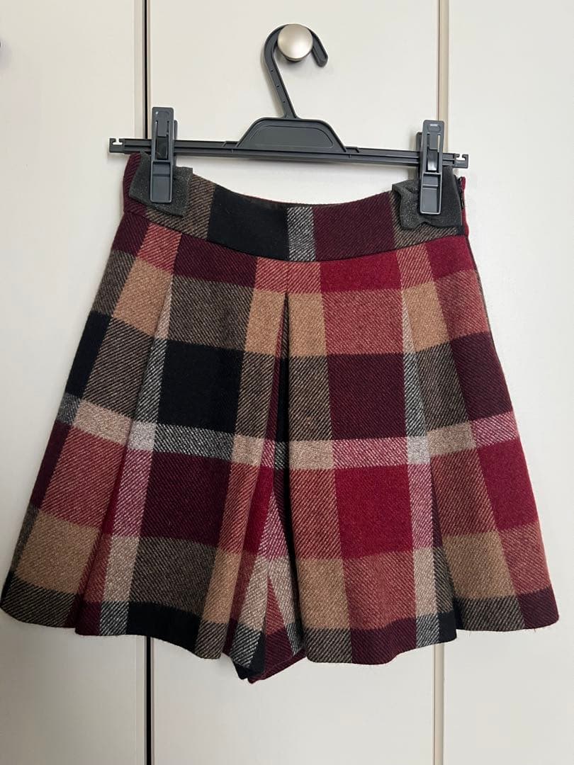 【美品】BLUE LABEL クレストブリッジチェック　キュロット 36