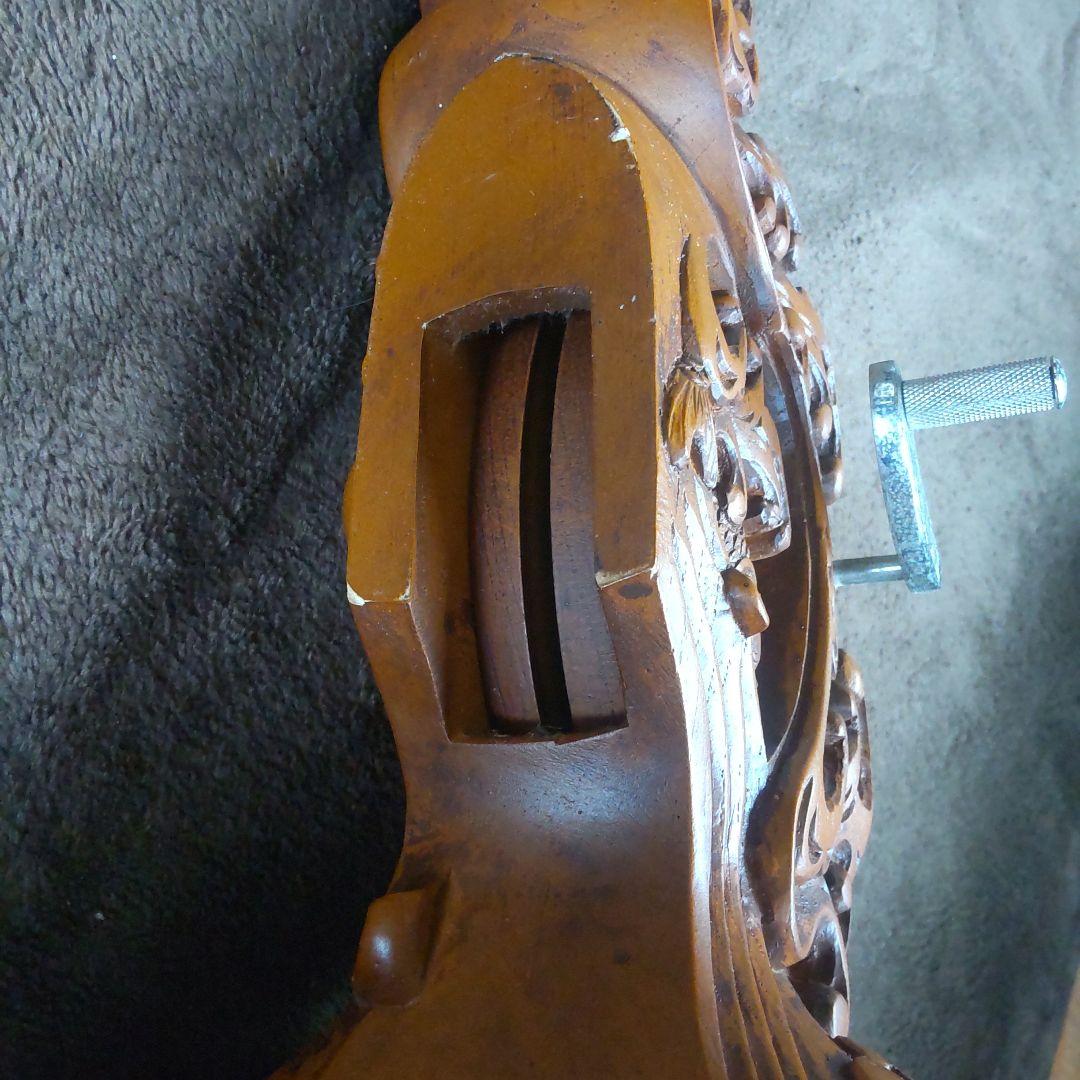 木製鶴亀彫刻オブジェ