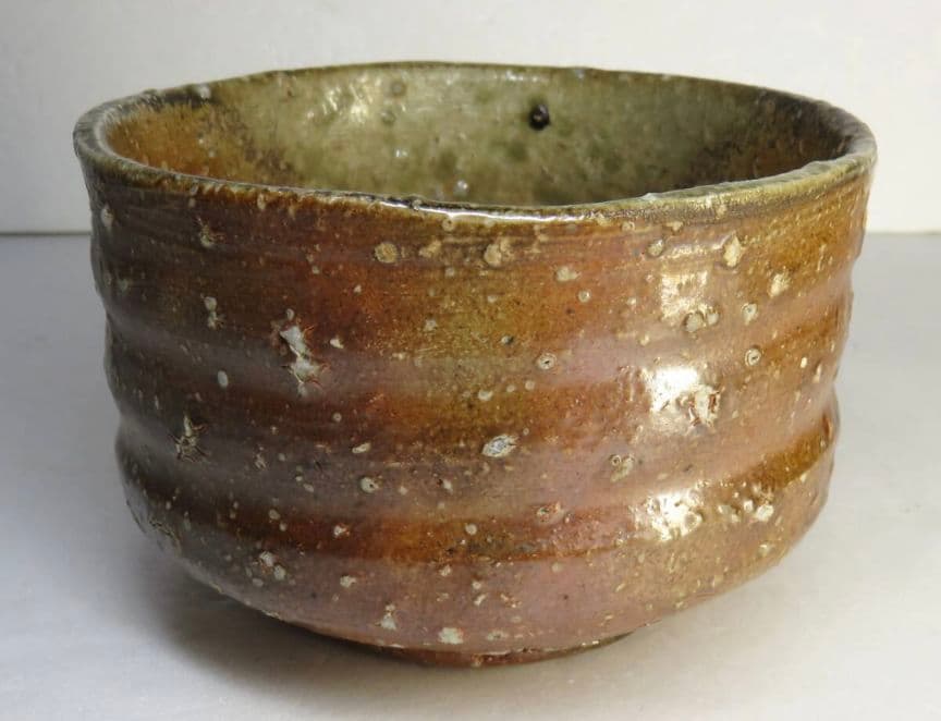 【武者小路千家　似休庵書付　真作】信楽焼　抹茶茶碗　高橋楽斎　鵬雲斎　千玄室