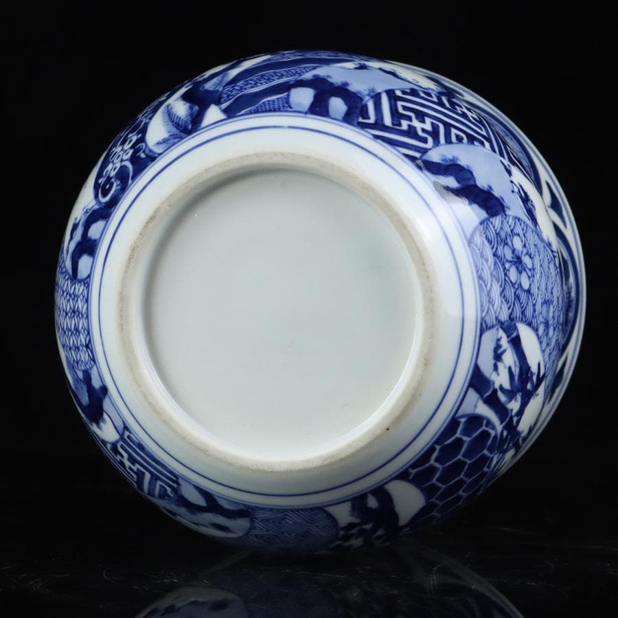 Y2904-4 茶道具 平安 春峰造 祥瑞丸文水指 共箱　　#14