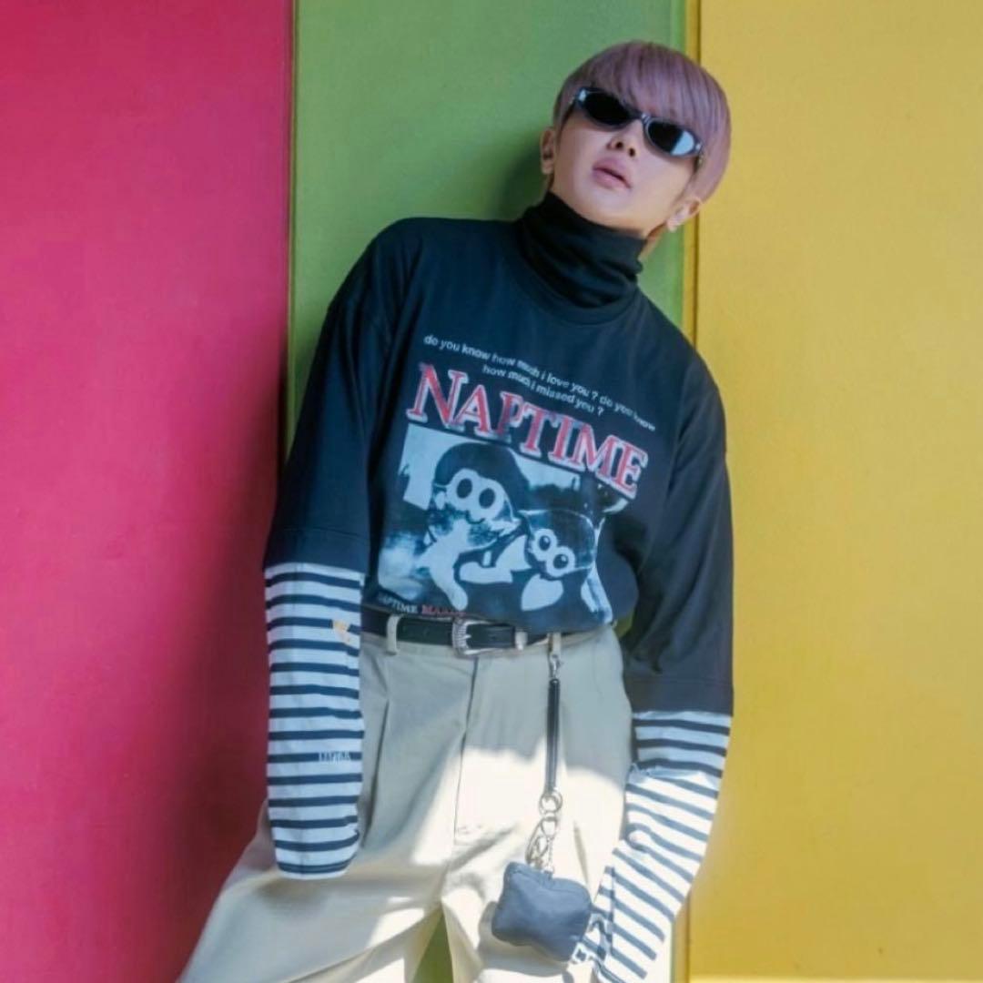 Naptime. フェイクレイヤードLONG T-SHIRTS- +ショッパー