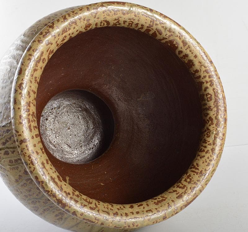 常滑焼　澤田重治作　ヨリコ造り　壷　大壷　重さ約１８.９㎏　V　R4694C