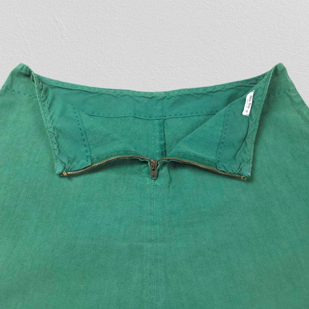 スカート MIUMIU Green Skirt