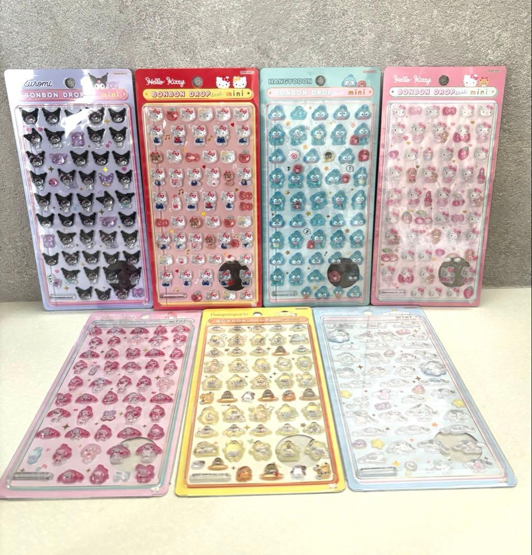 正規品 ボンボンドロップシール サンリオ　ミニ ボンドロ クロミ シール　キティ