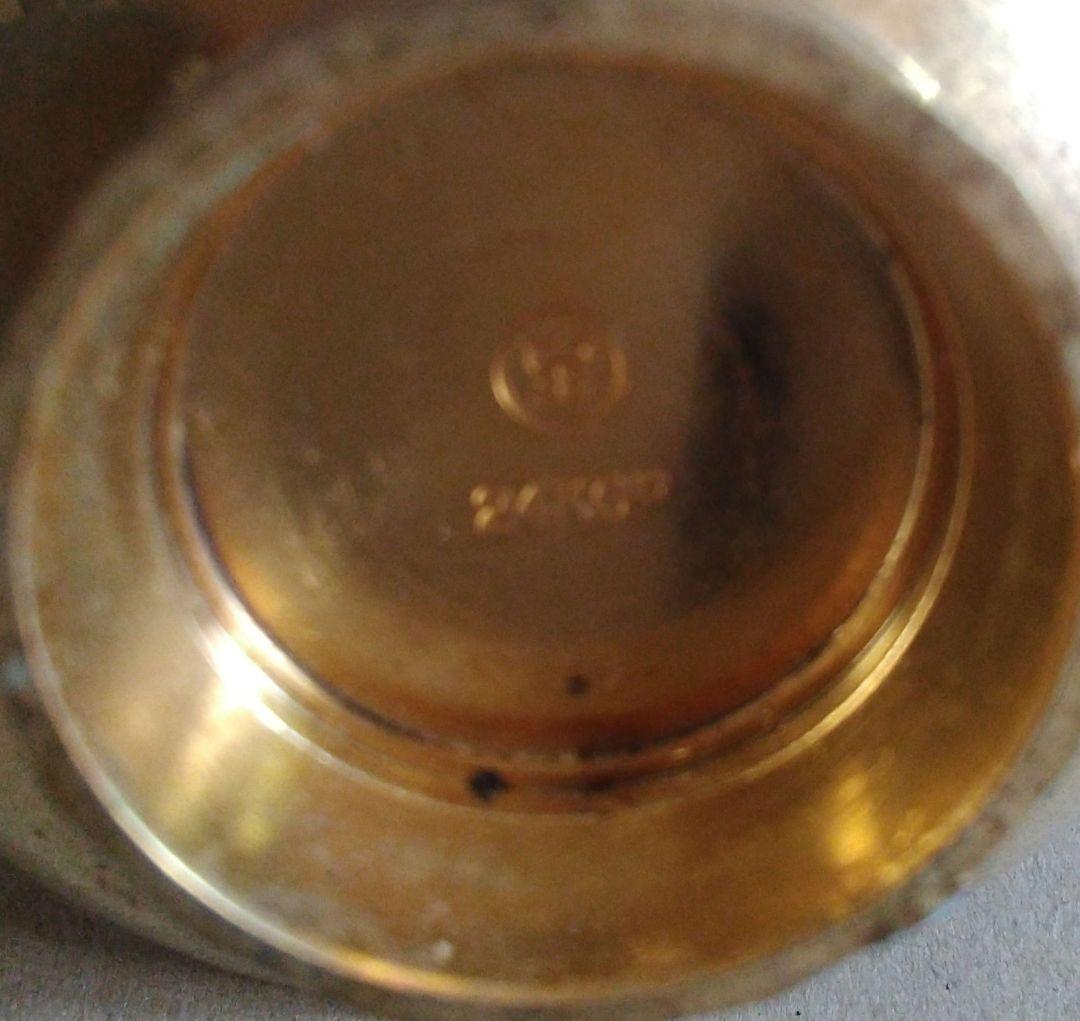 昭和レトロビンテージ両陛下行家菊花紋金杯サイズ直径約７. ５cm(新品未使用)