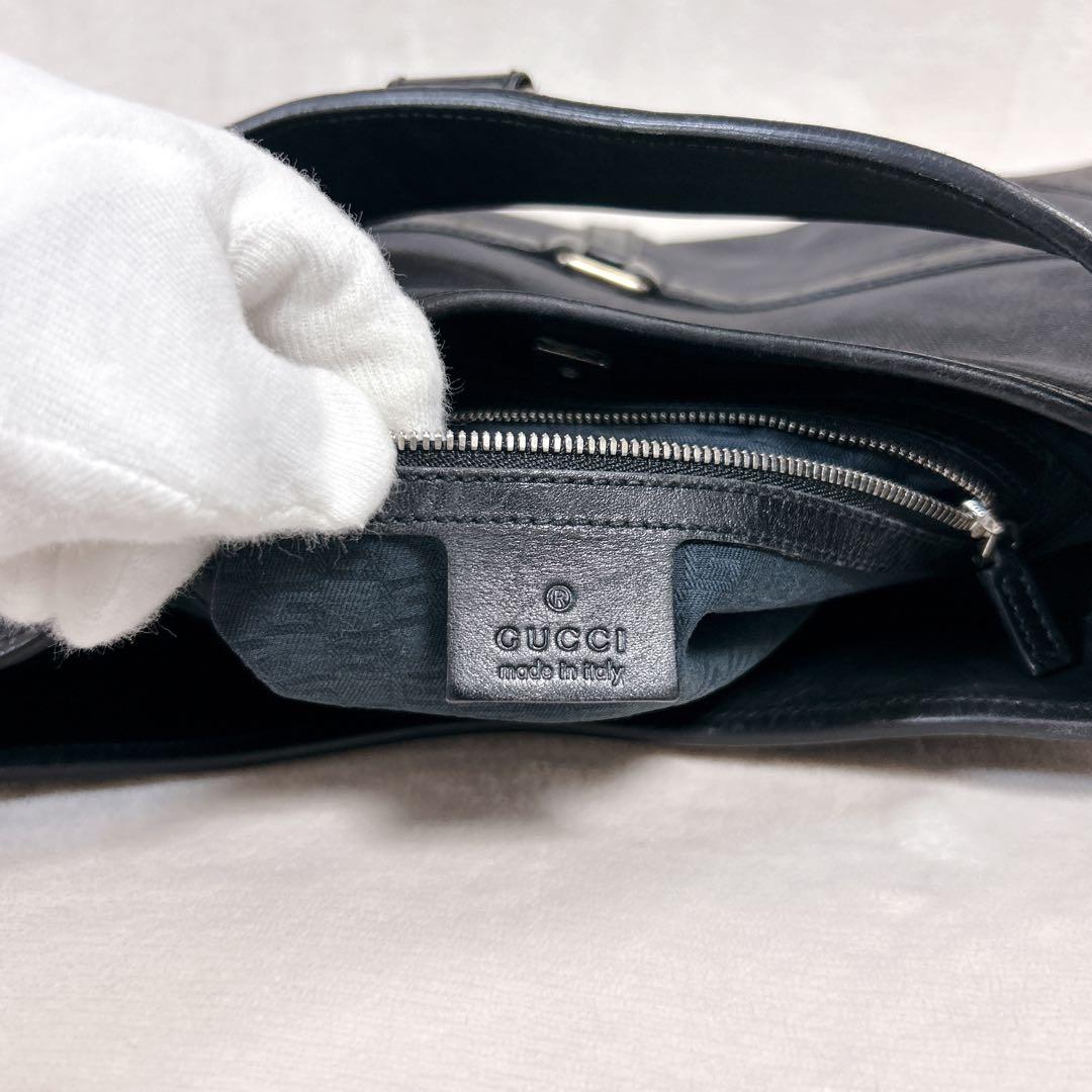 ✨希少✨GUCCI グッチ ワンショルダー インターロッキング 黒 ビッグロゴ