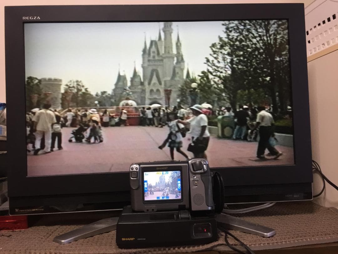 再生ダビングOK 動作良好　SHARP　VL-HL55　付属品有　Hi8　大画面