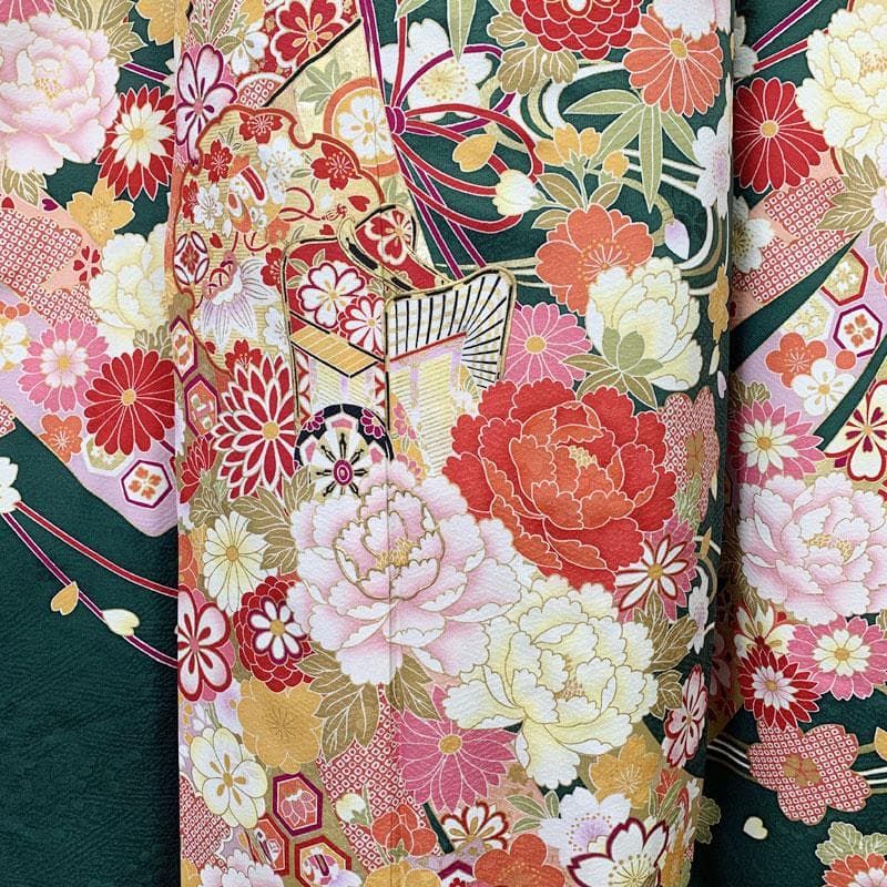 510z29, 411y16,小物類☆人気！振袖 高身長な方にも 古典柄 金彩