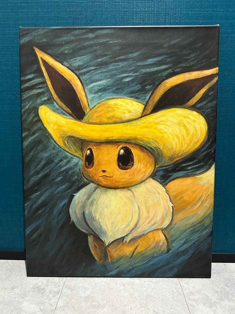 【新品】ゴッホピカチュウ イーブイ　２枚セット　キャンバスM