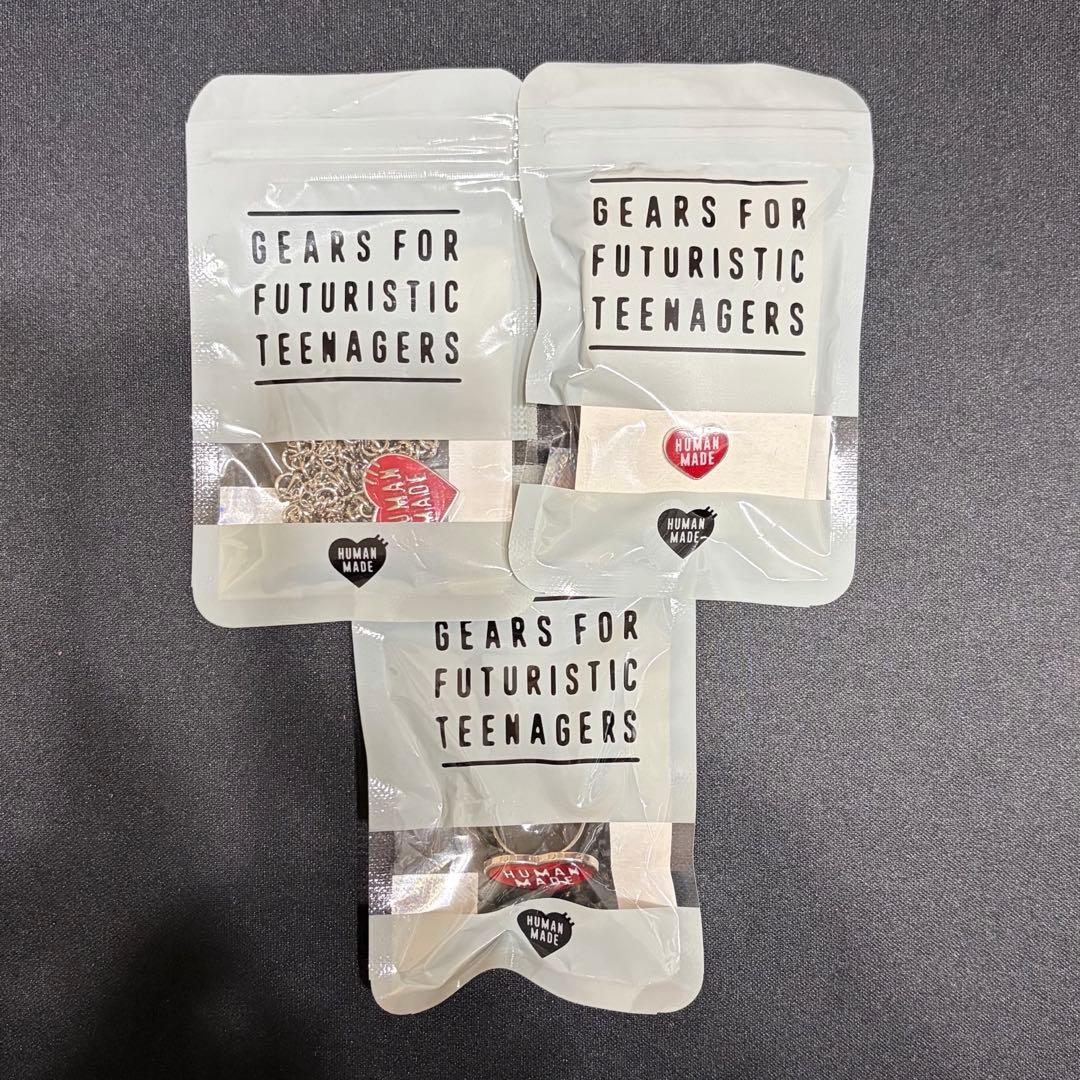 新品未開封 HUMAN MADE ハート ネックレス リング イヤリング セット