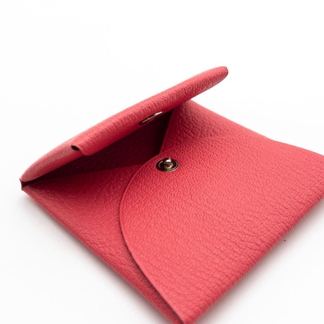 【未使用品】HERMES バスティア　ケース　小銭入れ　ピンク　エプソン