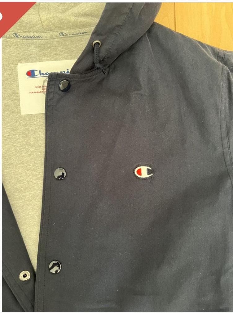 Supreme ネイビー ジャケット CHAMPION XL