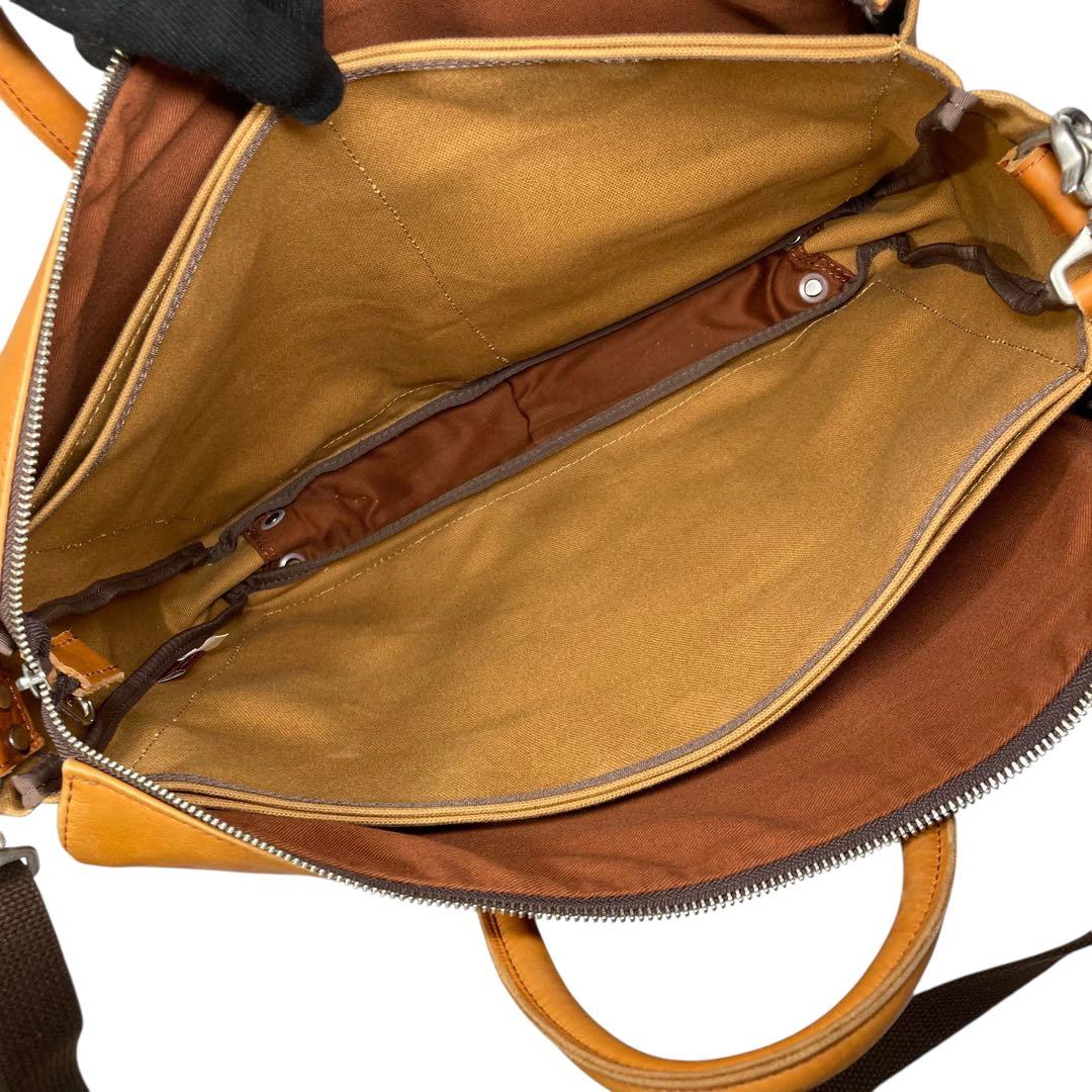 バギーポート 神戸 2way ビジネスバッグ 本革 帆布 A4 キャメル メンズ