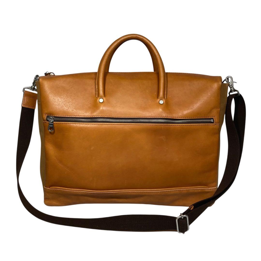 バギーポート 神戸 2way ビジネスバッグ 本革 帆布 A4 キャメル メンズ