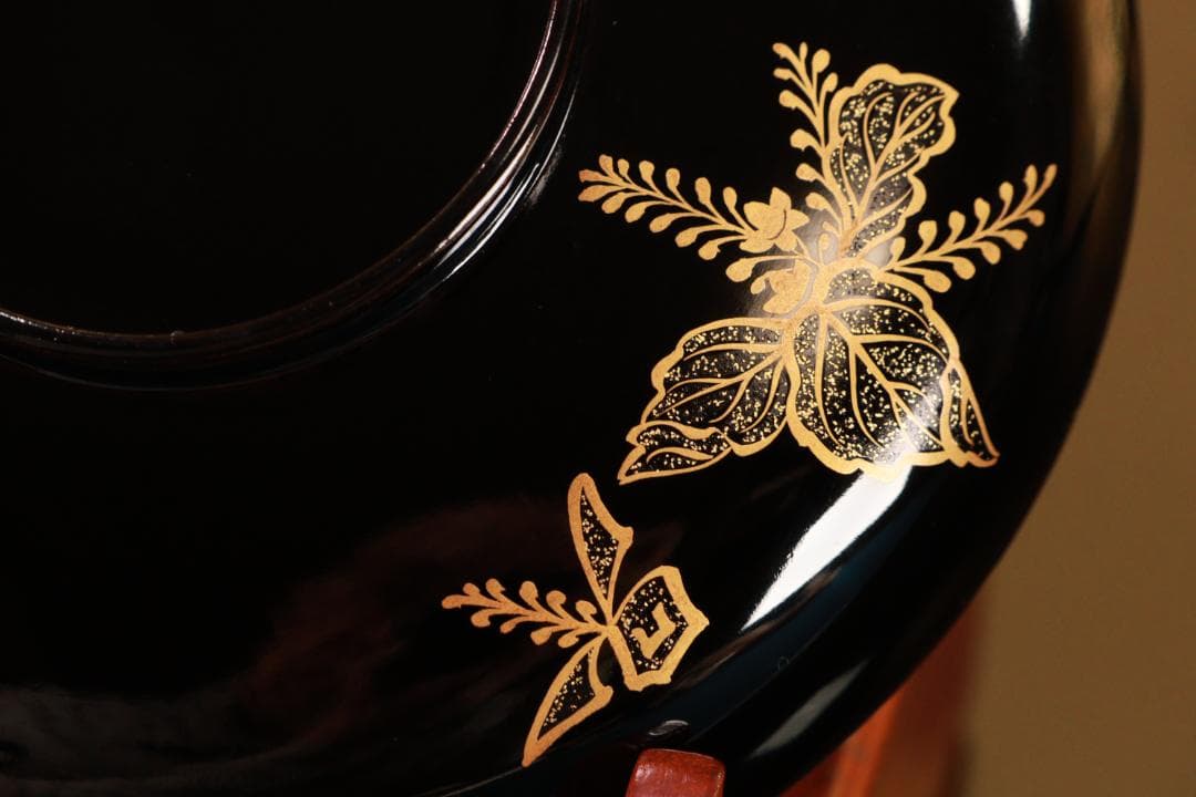 BJ132　時代輪島　加賀蒔絵　鶏図　吸物椀　二客　木製　茶道具 懐石 会席