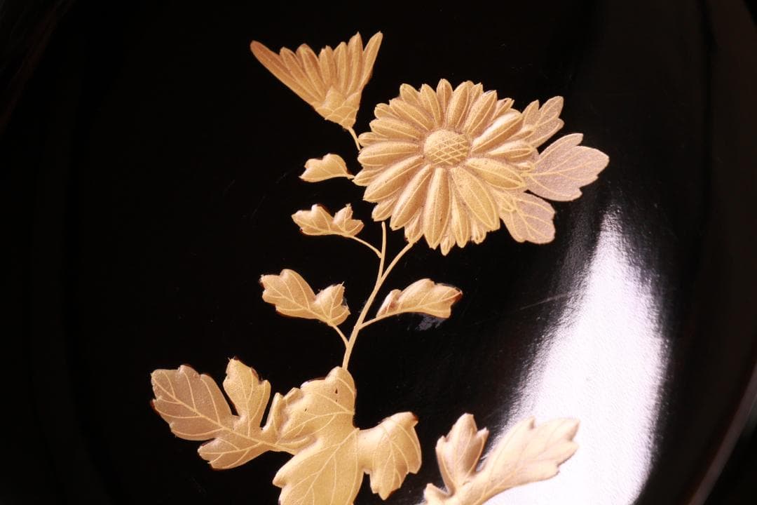 BJ132　時代輪島　加賀蒔絵　鶏図　吸物椀　二客　木製　茶道具 懐石 会席