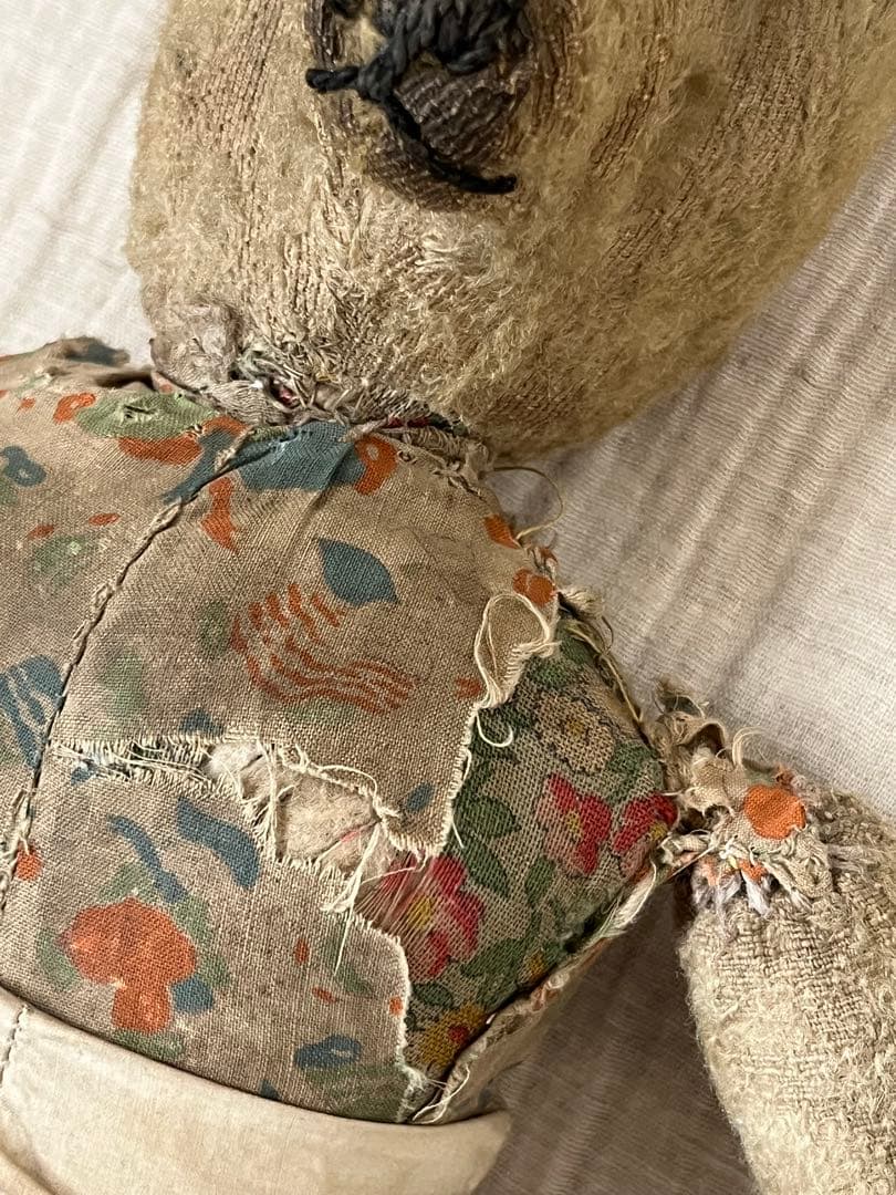 アンティークヴィンテージ修理修復ハンドメイドドールテディベア ぬいぐるみセット