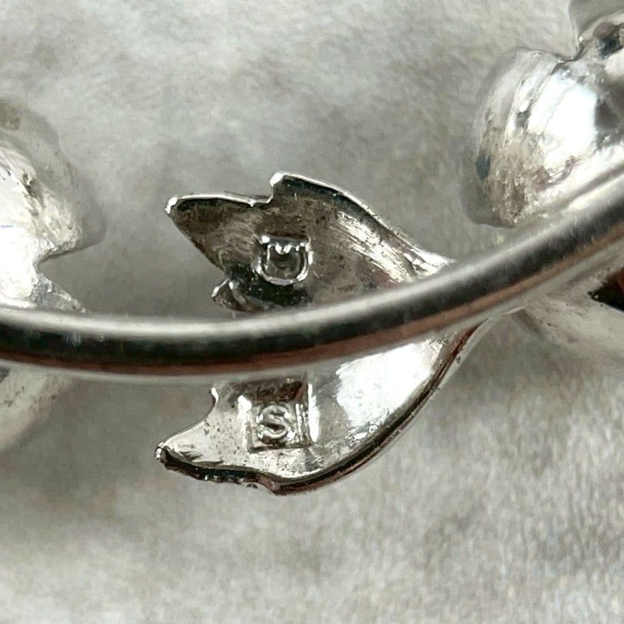 MIKIMOTO ミキモト ブローチ パール リース型 本真珠 箱付き SV